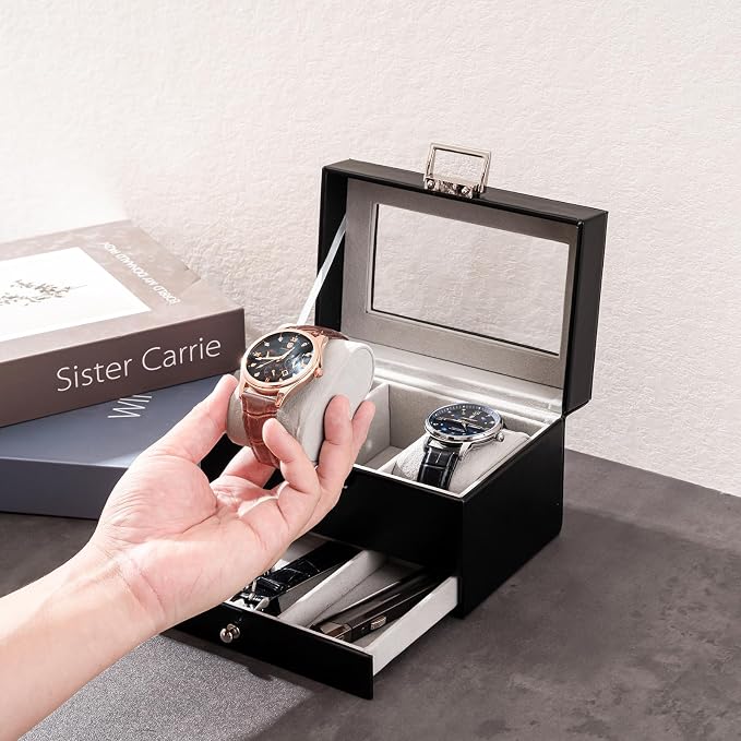 ProCase Watch Box, 3 Slot Watches Display Case - Image 6