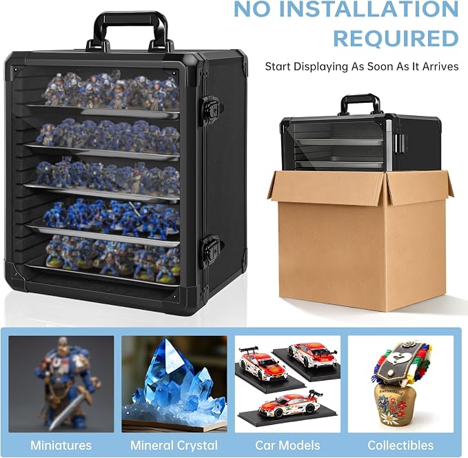 Miniatures Storage Case Miniatures Transport Case Aluminum Alloy Frame - Image 5