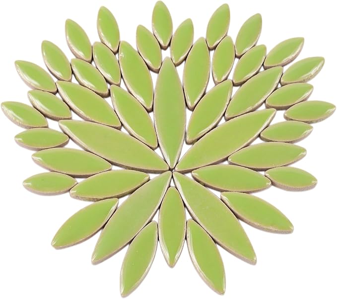 Artspac Green Petal Ceramic Mosaic Tiles - Image 8