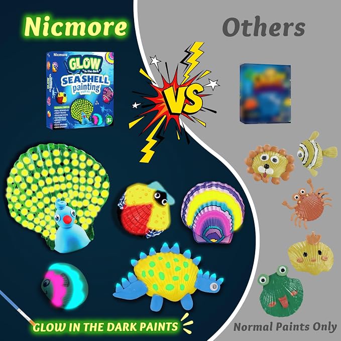Nicmore Seashell Painting Kit for Party: 10-Minute Setup & 2-Hour Focused - Image 7