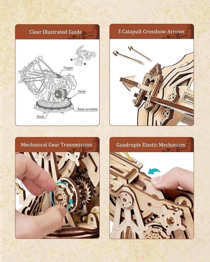 Rowood 3D Wooden Puzzles Catapult Kit - Image 4