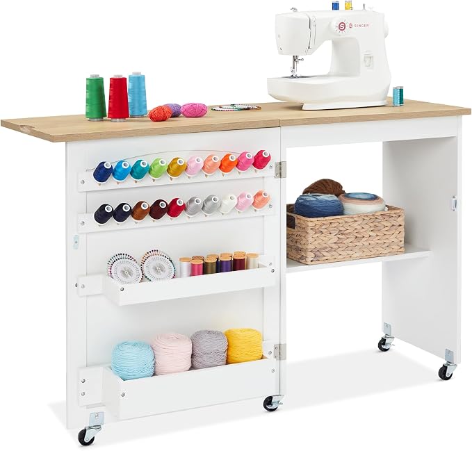 Best Choice Products Folding Sewing Table Multipurpose Craft Station & Side Desk by Unknown