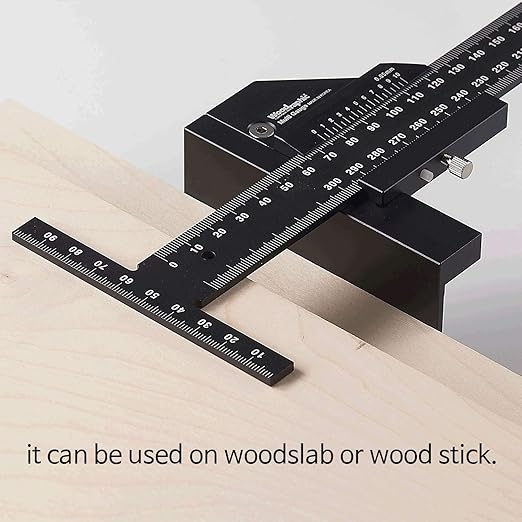 Scriber Gauge Wide Base – Heavy-Duty Layout and Marking Tool, CNC Aluminum Measuring Gauge with Extra Stability for Woodworking, Joinery, DIY, Cabinet and Framing (New Version)
