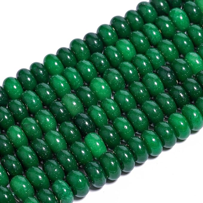 Songxi 5x8mm Natural Canada Green Stone Rondelle Beads, Gemstone - Image 3