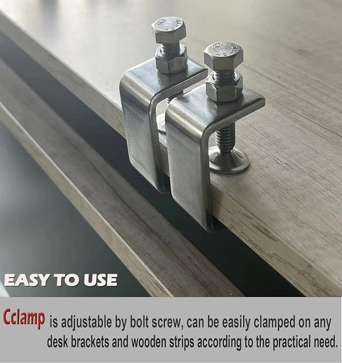 Clamps Heavy Duty 304 Stainless Steel, Small Metal Clamps With Screws, Wide Jaw Opening Tiger Clamp For Woodworking, Clamps for Crafts (4pcs)
