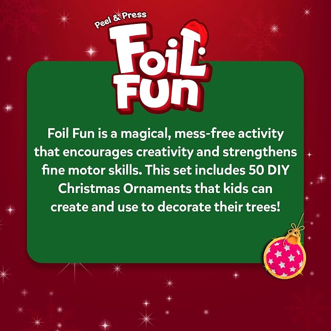 Skillmatics Foil Fun – Christmas Ornaments, Mess-Free Holiday Art - Image 8