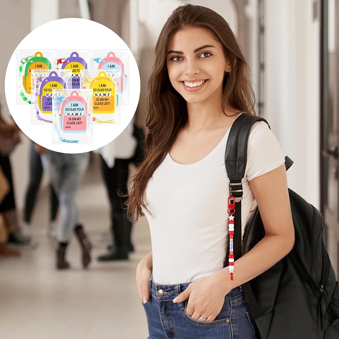 Suncalla 984 Pcs 24 Set Back to School Keychain Making Kit DIY Bead Craft | - Image 7