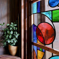 Original Hand Drawn Faux Stained Glass Window Film, Double-Sided Static Film by ChicSkin