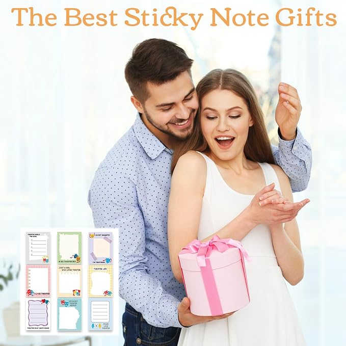 Drama Sticky Notes Gifts, 9 Pack Theater Notepads 3x4 Inches, Musical Clown - Image 5