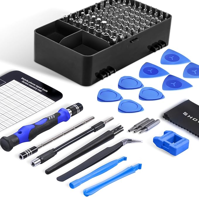 SHOWPIN Electronics Precision Screwdriver Set: Computer Repair Tool Kit with 101 Bits - Laptop Screwdriver Kit for Gifts iPhone MacBook PC Tablet PS4 Xbox Nintendo Game Console…