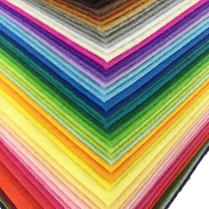 42pcs Felt Fabric Sheet 4"x4" Assorted Color DIY Craft Squares Nonwoven 1mm - Image 7