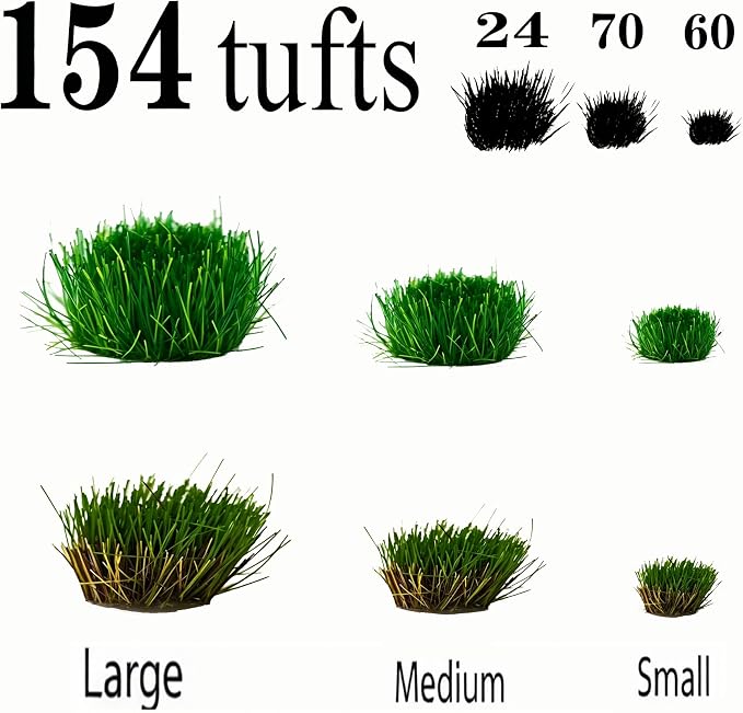 Tufts - Battlefield 154 Pcs, 3 Sizes -Terrain Model Kit - Image 2