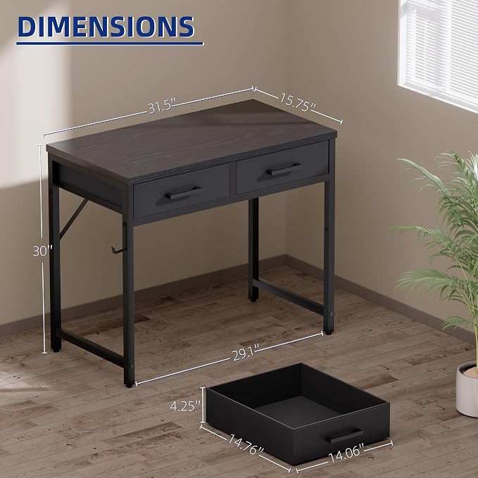 Pamray 32 Inch Small Computer Desk - Image 7