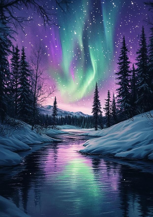 Naykow Aurora Borealis Diamond Painting Kits by Naykow