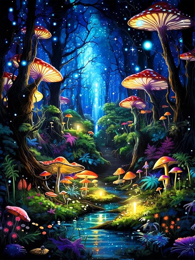 Glow Forest Cross Stitch Kits, Embroidery Starter Kit by Unknown