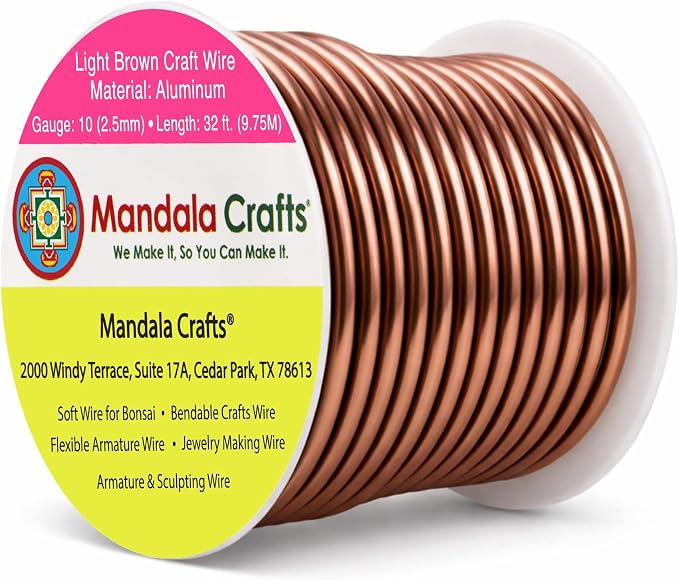 Mandala Crafts 10 Gauge Anodized Aluminum Craft Wire by MandalaCrafts