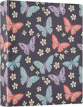 Butterfly Insect Flower Round Ring Binders 1.5 Inch Biology Botany Natural by Wamika