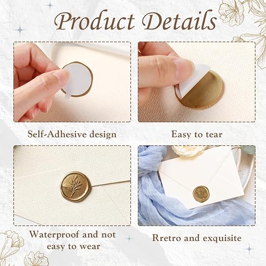 60 Pcs Wax Seal Stickers - Image 3