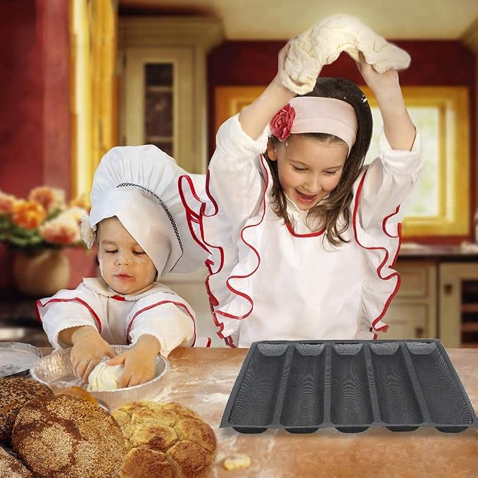 FETESUR Silicone Perforated Baking Forms Sandwich Mold French Baguette Bread - Image 4