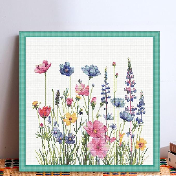 KYOQFVN Flower Stamped Cross Stitch Kits - Image 5