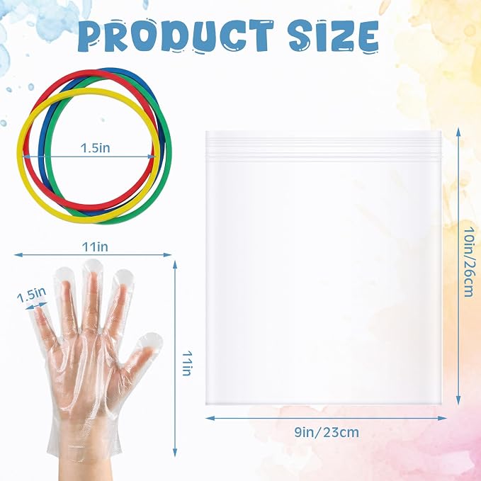 1000 Pcs Rubber Bands Kit for Tie Dye Projects Craft Project Colorful Elastic - Image 5