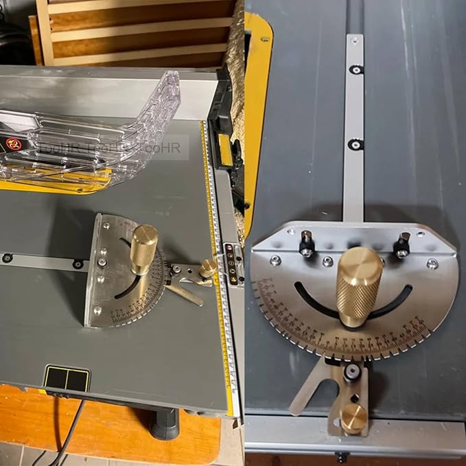 Premium Miter Gauge, 27 Angle Stops for Table Saws, Router Tables, Band Saw and Woodworking Tools (Sliver)