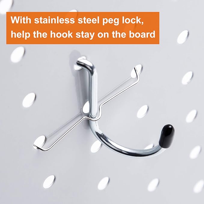 Pegboard Hooks, Pegboard Rack, Peg Locks, for Organizing Various Tools, 251 Pieces