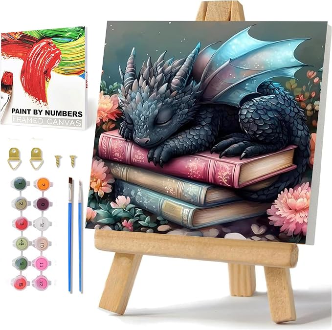 hkejoi Dragon Paint by Numbers Kit by hkejoi