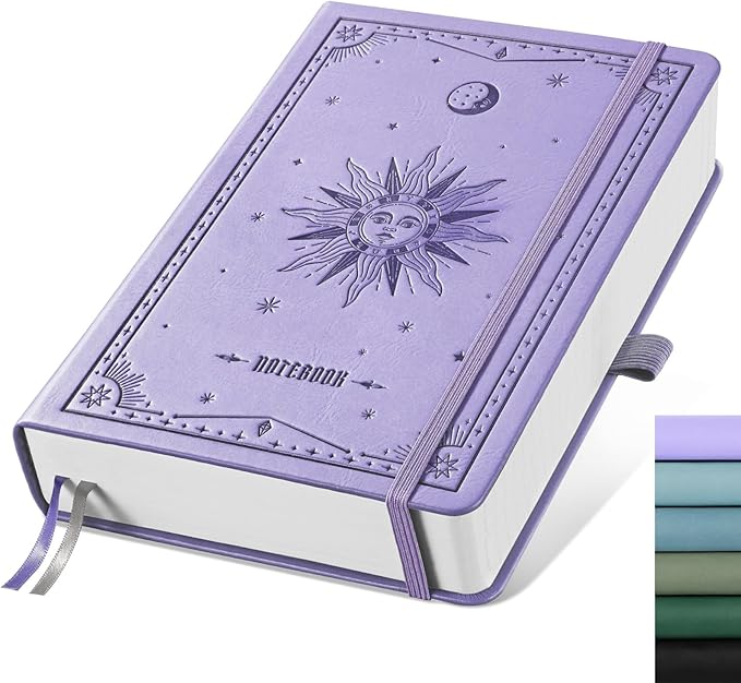 EMSHOI Dotted Journal Notebook, 320 Pages, A5 Size | Leather Hardcover by EMSHOI