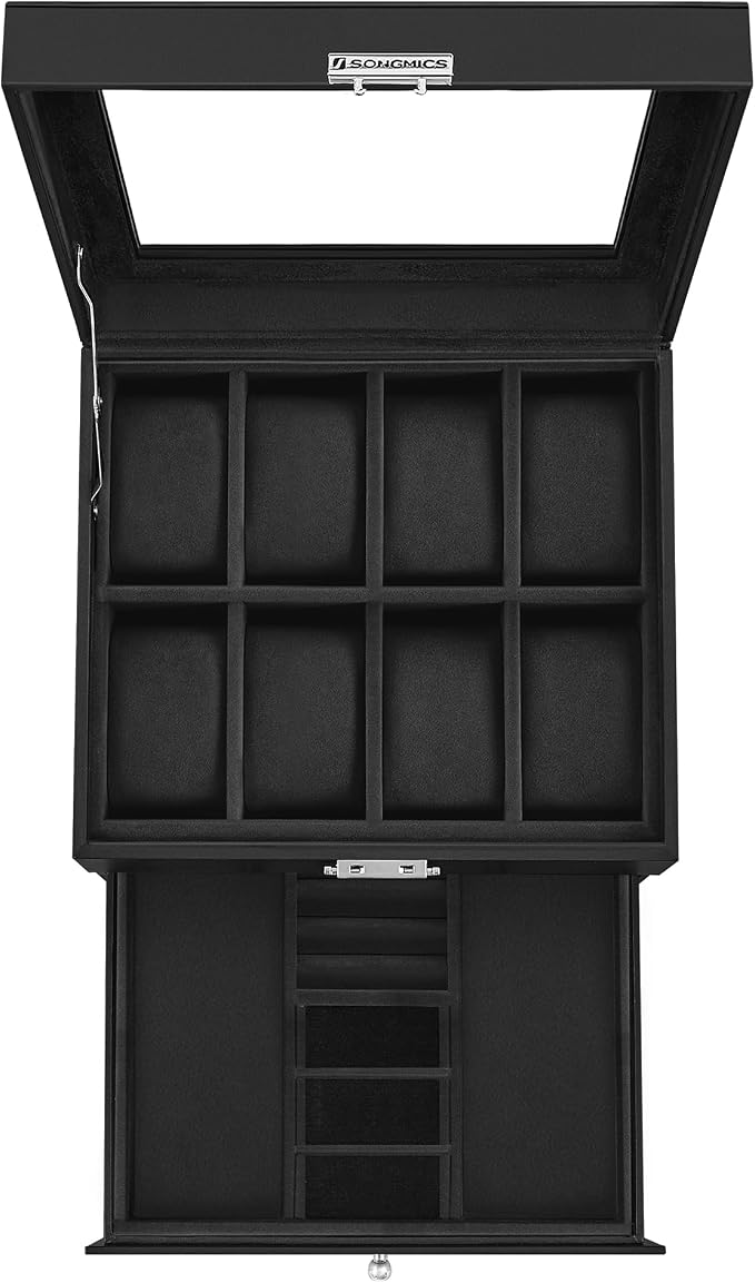 SONGMICS Watch Box, 8-Slot Watch Case Organizer - Image 8