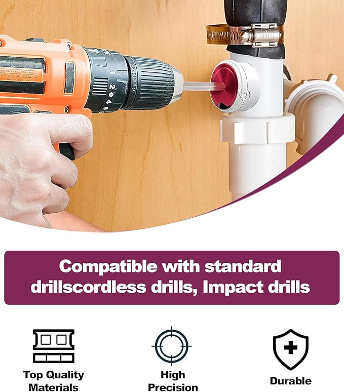 4 Pcs PVC Pipe Reamer Kit With 3/4 inch, 1 inch, 1-1/2inch, 2inch, Aluminum PVC Fitting Saver, Plumbing tools for SCH40