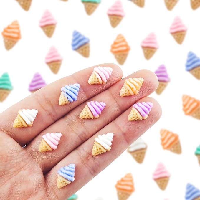 100 Pieces Colorful Tiny Ice Cream - Image 2