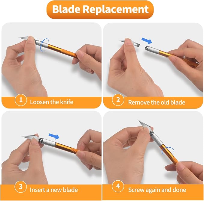 4PCS Exacto Knife, Hobby Knife Craft Knifes - Image 6