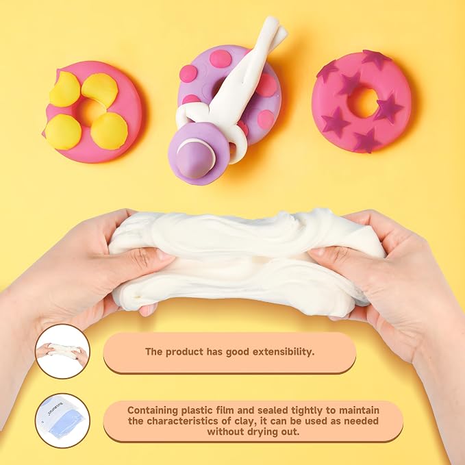 100g Gray Air Dry Foam Clay, DIY Magic Model Clay - Image 4