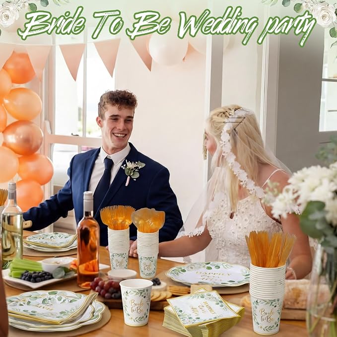 Pickmesh 400 Pcs Sage Green Bridal Shower Party Supplies Eucalyptus Leaves - Image 4