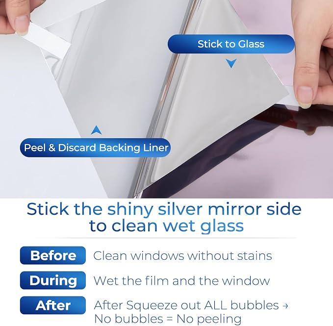 Coavas Window Privacy Film Daytime See Out Not in, 98% UV Blocking Heat Control - Image 8