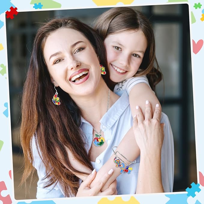 MARFOREVER 40Pcs/20 Pairs Autism Awareness Charms, Autism Charm - Image 4