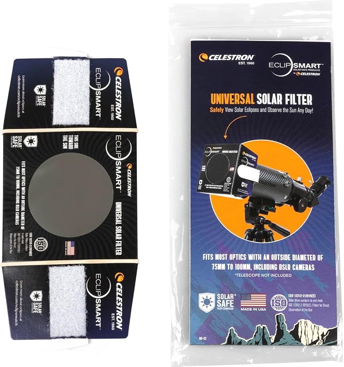 Celestron – EclipSmart Safe Solar Eclipse Telescope and Camera Filter – Meets - Image 7