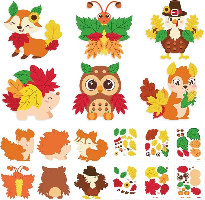 DERAYEE 12PCS Fall Animal Craft Kit by WelcometotheDERAYEE