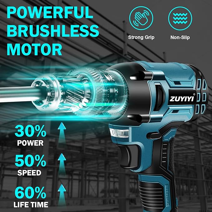 Cordless Rivet Gun Tool Compatible with Makita 18V Battery(No Battery), Electric Automatic Pop Rivet Gun, Brushless Blind Riveter Kit for 3/32", 1/8", 5/32", 3/16"