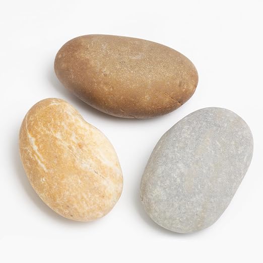 40 LBS Natural River Rocks – 3–4 Inch Decorative Stones by LOOIOOJ