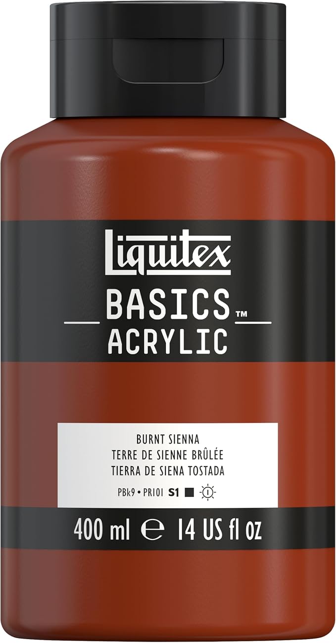 Liquitex BASICS Acrylic Paint, 400ml Bottle, Burnt Sienna by Liquitex