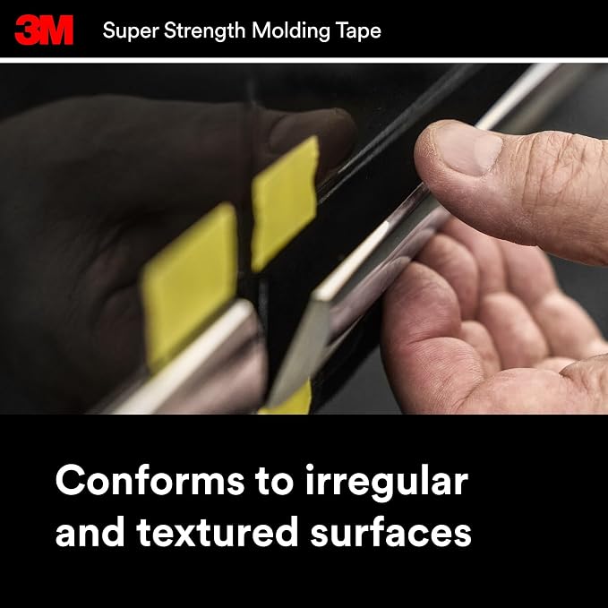 3M Super-Strength Molding Tape, 1/2 in x 15 ft, High Strength Double-Sided - Image 8