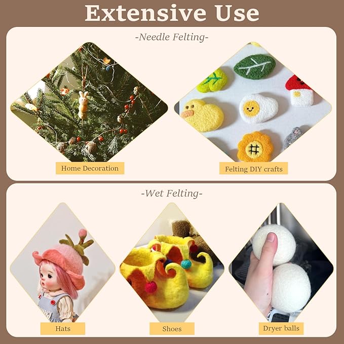 ZXIIXZ Needle Felting Kit, 24 Colors Felting Wool Kit - Image 5
