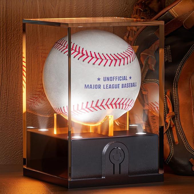 Baseball Display Case with Led Light, Acrylic Baseball Case - Image 8