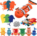 Liliful 24 Pcs Ocean Animals Hand Puppet Making Kit Felt Arts and Crafts Puppet by Liliful