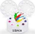 12Pcs Clear Paint Tray Palettes, Plastic Paint Pallets by Hulameda