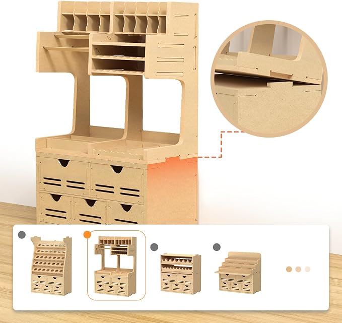 Plastic Model Kit Tool Storage Rack, Drawer Hobby Modeling Tool and Parts - Image 6