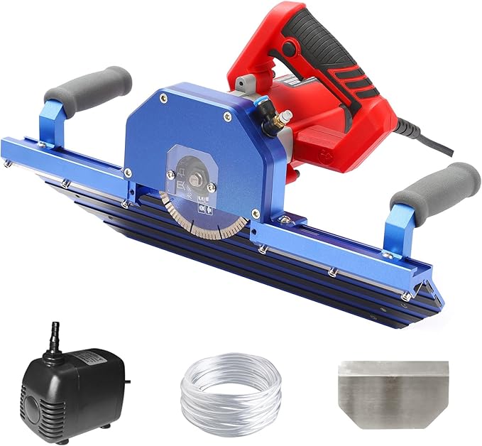 Electric 45 Degree Tile Chamfering Tool Professional Tile Bevel Cutter with 1400W High Strength Tile Chamfering Machine with 110V 4m Hose.Spraying System for Large Format Tile Ceramic Porcelain