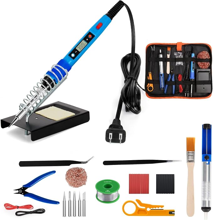 Soldering Iron Kit, 80W 110V Upgraded Digital Electric Solder Irons, by Q-MINGSoldering